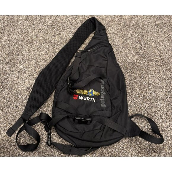 Patagonia Cross Body Sling Bag Black Logo - Picture 1 of 3